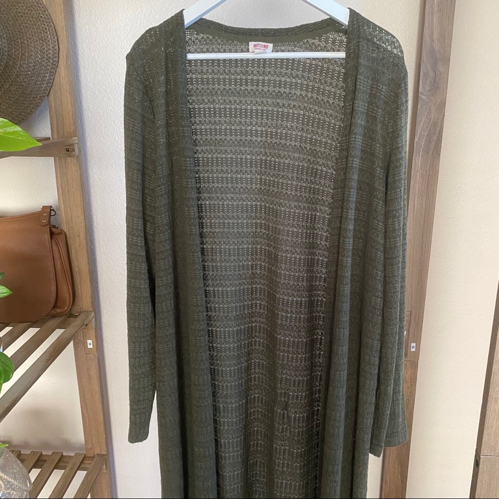 Mossimo Long Open Front Knit Sweater
